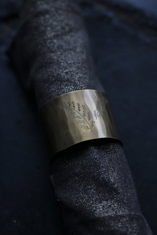 Brass Fern Napkin Ring