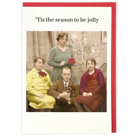 Tis the Season To Be Jolly Christmas Card - Cath Tate