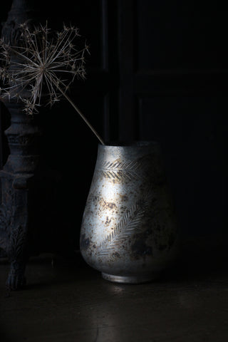 Antiqued Mocca Glass Vase (small)