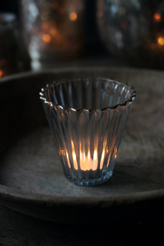 Glass 'Crystal' Conical Votive