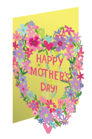 Mother's Day Heart Lasercut Card