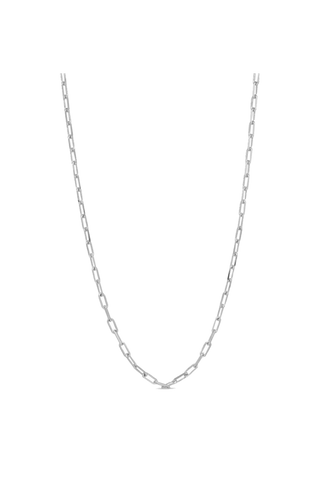 Long Silver chain necklace (75 cm)