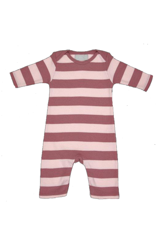 Vintage & Powder Pink Striped All-in-One