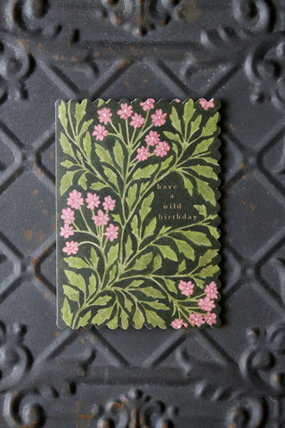Wanderlust Card - Green Flora 'Wild Birthday'