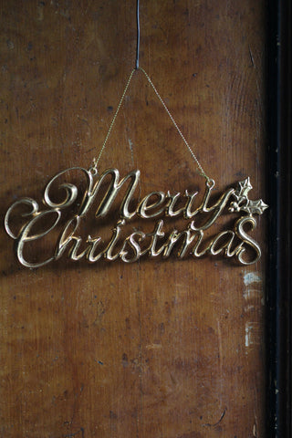 Gold Merry Christmas Decoration