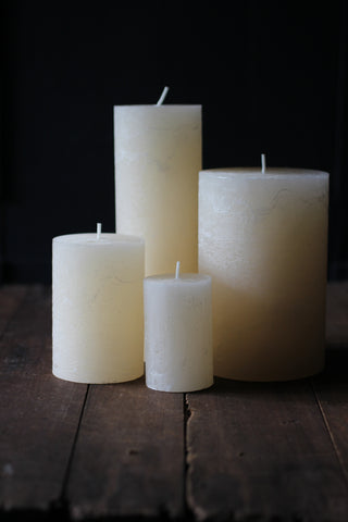 Macon Rustic, Cream Pillar Candles