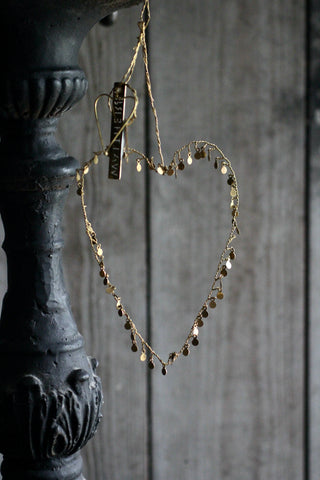 Walther & Co Brass Sequins Heart