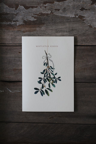 Elena Deshmukh Christmas Card, Mistletoe Kisses