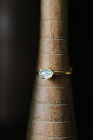 Labradorite Atomic Micro Gold Ring, by SVP