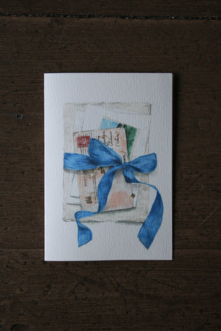 Elena Deshmukh Card, Ribbon-Tied Letters