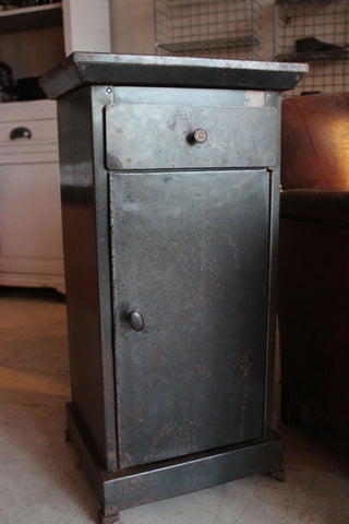 French Stripped Steel Night Stand
