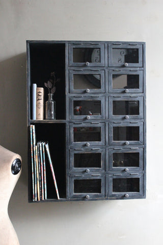 Black Glass Fronted Cabinet