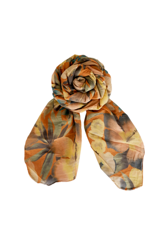 IRIS flower scarf Rust