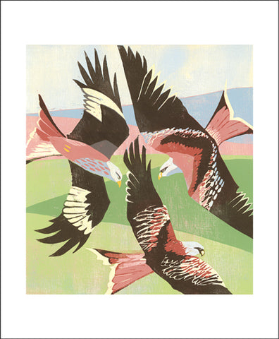 Art Angels Card - Red Kites, Laurieston