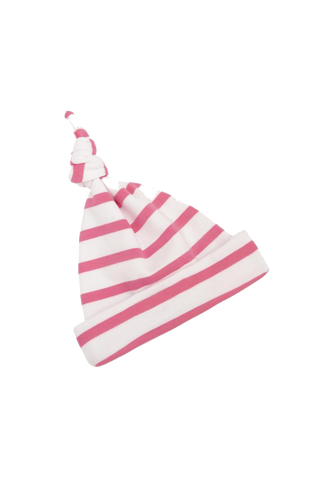 Pink & white Breton striped hat
