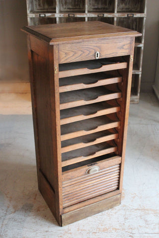 Tambour Fronted Filing Cabinet