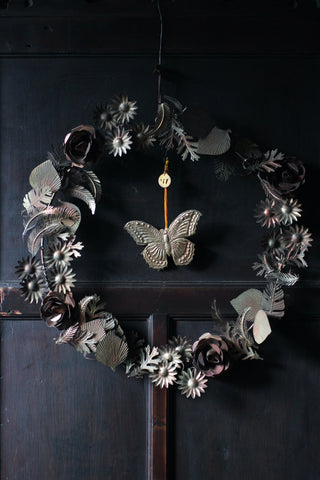 Metal Flower Wreath