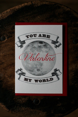 'You Are My World' Valentine Card