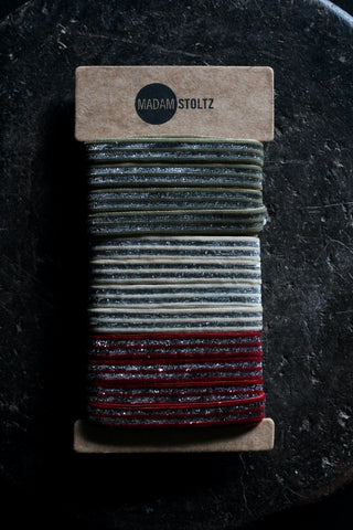 Set of 3 Velvet ribbons with glitter