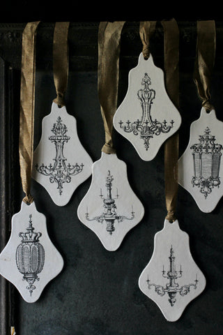 French Chandelier paper decorations