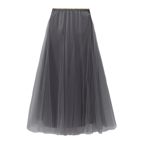 Tulle Layer Skirt in Charcoal Grey