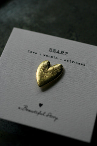 Heart Gold Plated Brooch