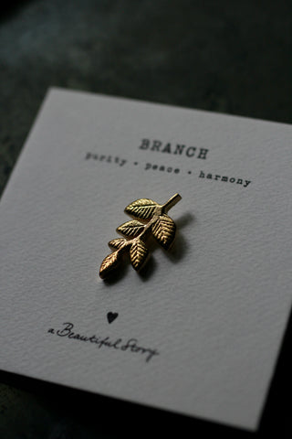 Branch Gold Plated Brooch