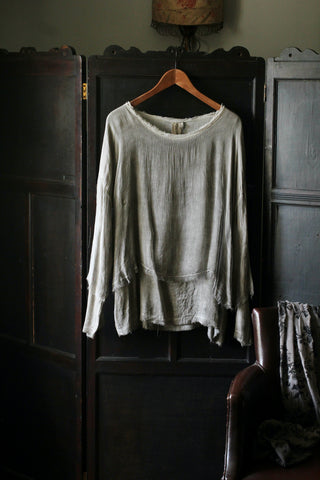 SANCTAMUERTE | Long Sleeved T-SHIRT - Wet Sand