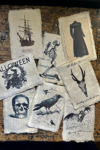 attic. Halloween Postcards | Handmade Paper