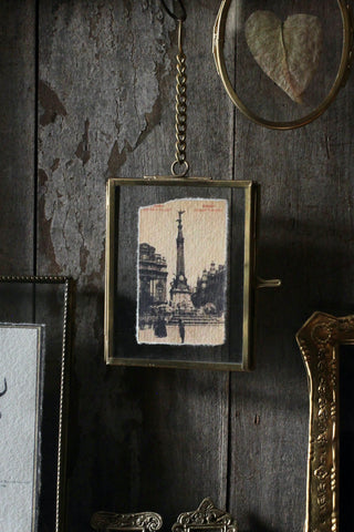 Brass Photo frame with hanging chain