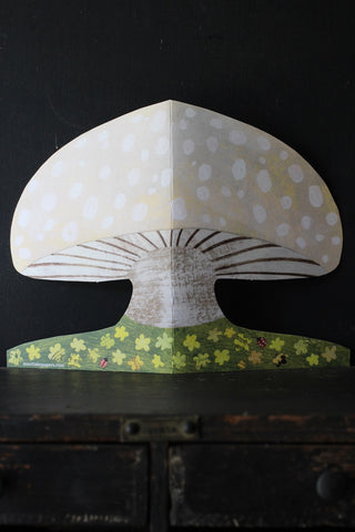 Spring mushroom card