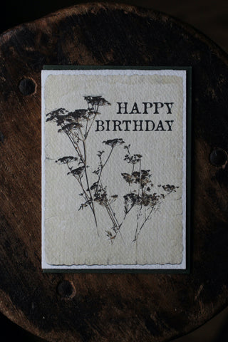 Sepia Parsnips Happy Birthday Card
