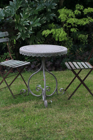 Decorative Edge Metal Table