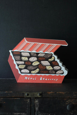 Merci Chocolate Box Amour Collection - Die Cut Card