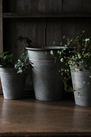 Metal Planters | Antique Zinc finish