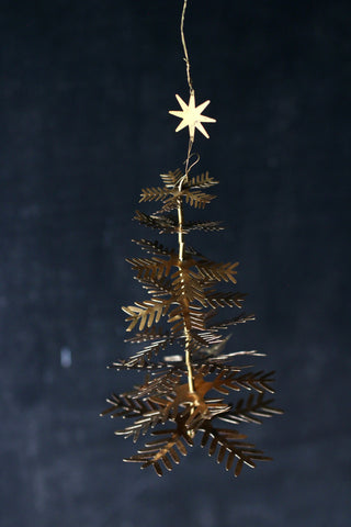 x1 Brass Metal Tree decoration