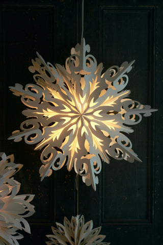 Vintage Style Paper Snowflake Light