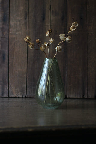 PEARDROP VASE VICHY RECYCLED GLASS