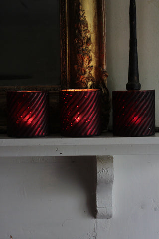 Glass T-light holder | Antique Cherry