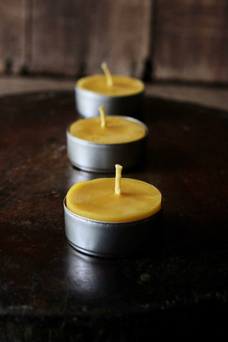 Tealight Candles - Beeswax Tea Lights Candles - Long Burn