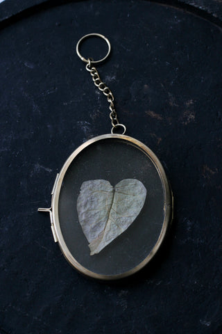 Brass Oval Photo frame with  hanging chain