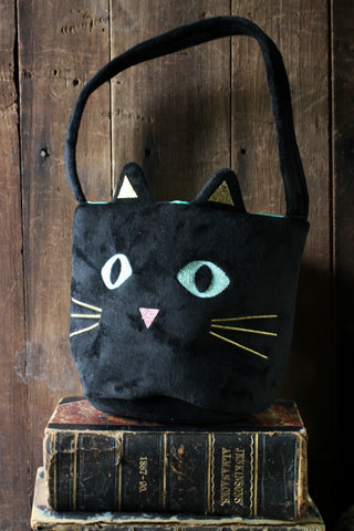 Fabric treat bag - Black cat