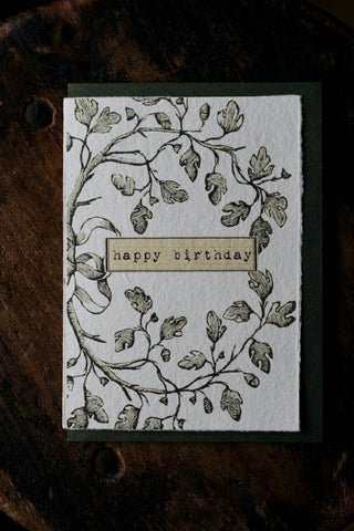 Ivy Foliage | Happy Birthday Card