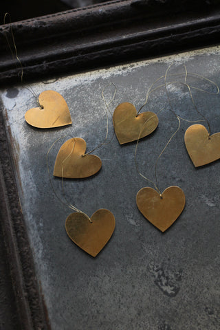 Brass Heart tag decoration