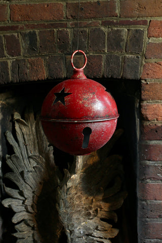 Rustic Red Metal Bauble(lg)