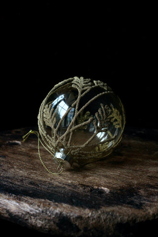 Glass bauble | Gold bead design
