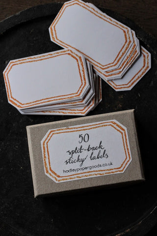 Ochre Crayon Labels (pack of 50)