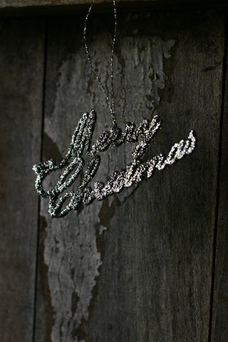 Tiny Glitter Merry Christmas Decoration