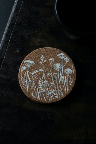 Cork Coasters | Flowers