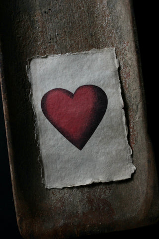 Red Heart | Handmade Paper (& envelope)